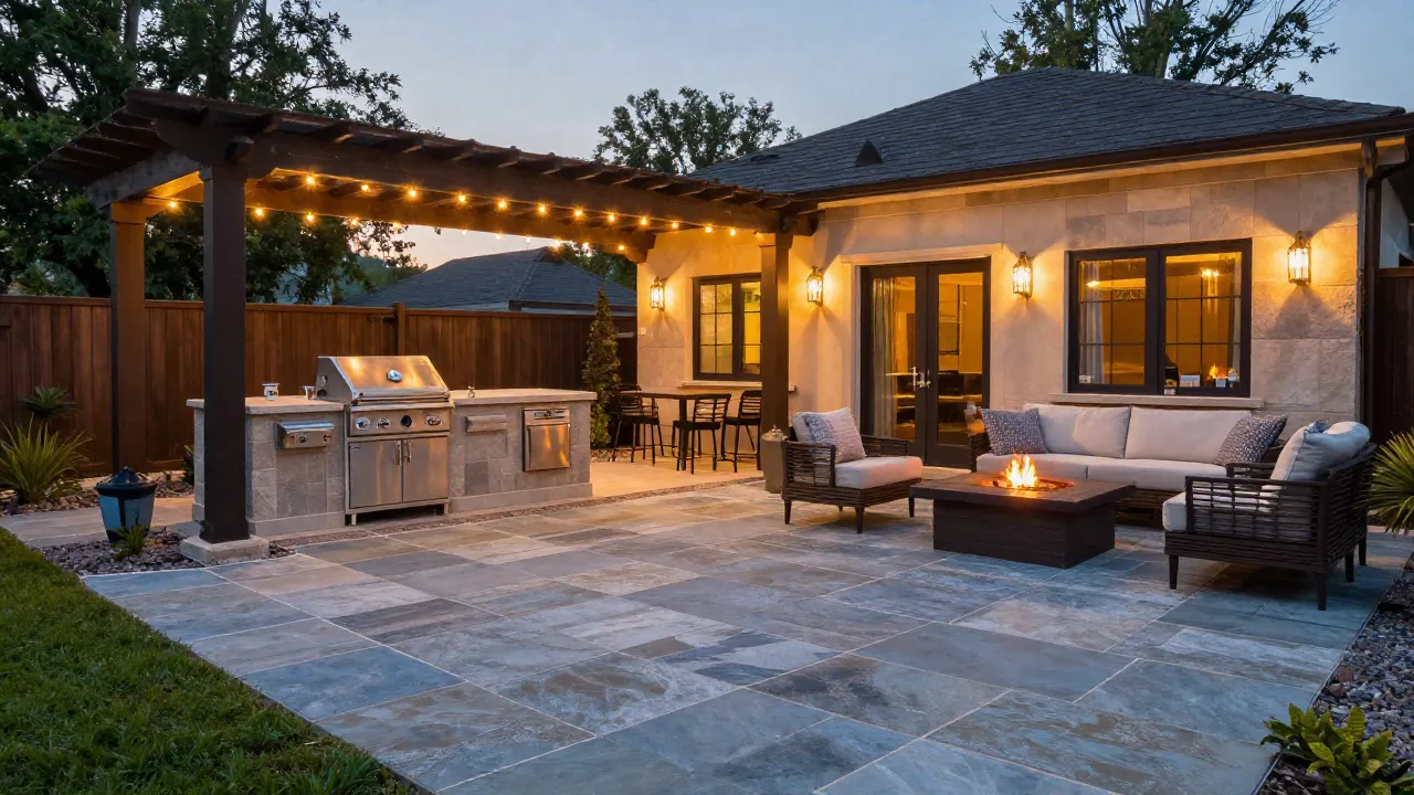 Gold Style Renovations backyard patio pavers Long Island